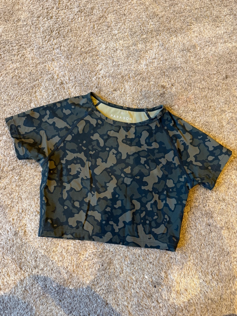 PARAGON Short Sleeve Camo Tee in Black & Olive